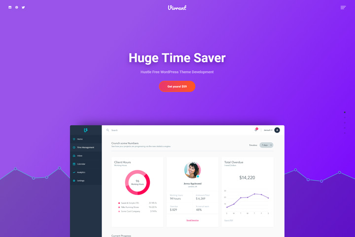 Vibrant – SaaS WordPress Theme