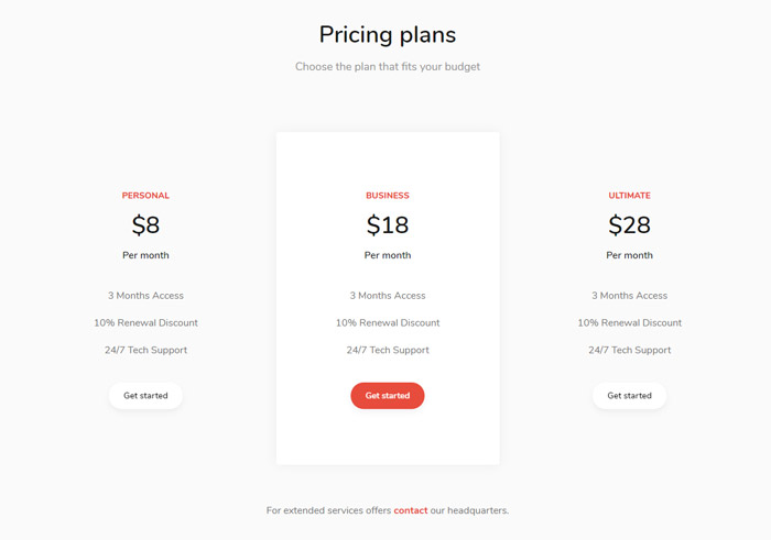 pricing