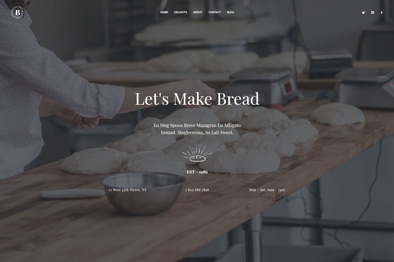 Bakerio – Modern Bakery WordPress Theme