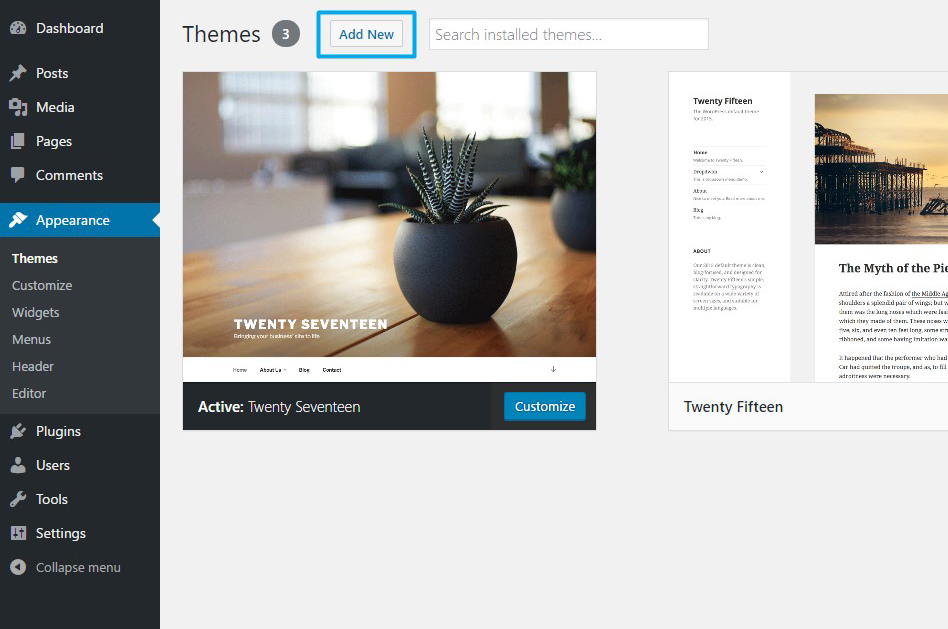 Install Creatus WordPress Theme 1
