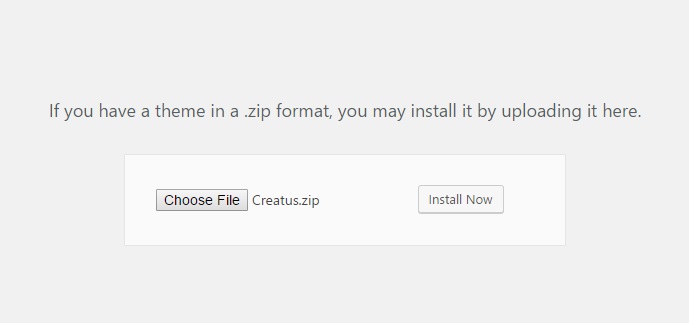 Install Creatus WordPress Theme 3